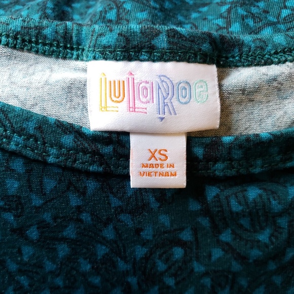 NWOT Lularoe Julia Extra Small Blue Paisley Print - Picture 6 of 8